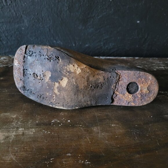 Antique Wooden Shoe Mold Cobblers Form, Child Shoe Form, Shabby Chic Decor - Picture 7 of 7